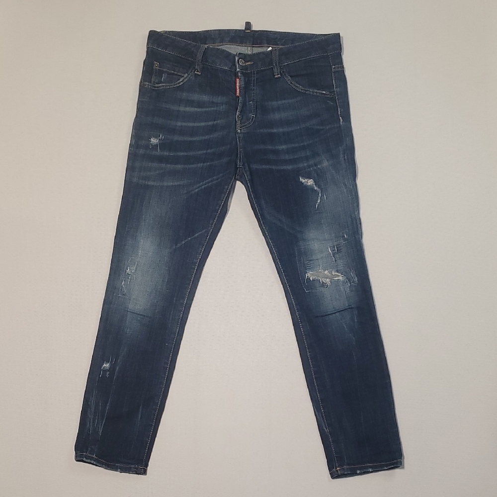 DSQUARED2 Women Blue Distressed "Cool Girl" Jeans IT 40 S72LA0877 Made In Italy